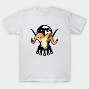 Goat head with horn and eyes that see T-Shirt